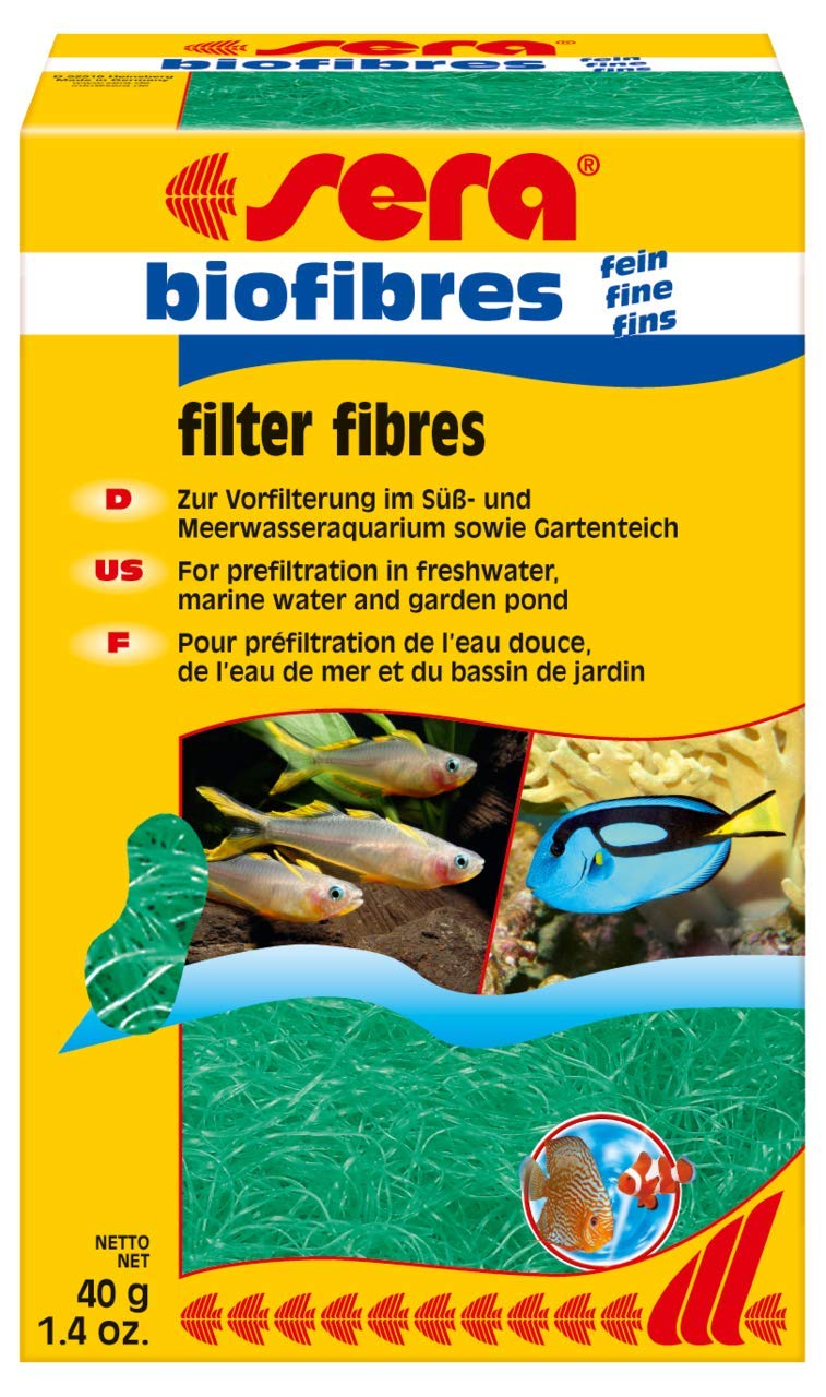 sera 8450 Biofilter Fibre Fine 40 g, Green, 10 g (1er Pack)