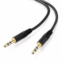 adaptare 10025 Audiokabel 3,5mm Klinkenstecker auf 3,5mm Klinkenstecker, vergoldete Kontakte, ultraslim, 2,0m, weiß