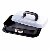 KAISER Springform Pan Rectangular 36 x 24 cm Bake & Take Very Good Non-Stick Coating Secure Premium Carrying Cover with Folding Handle Practical For Storing and Keeping Fresh