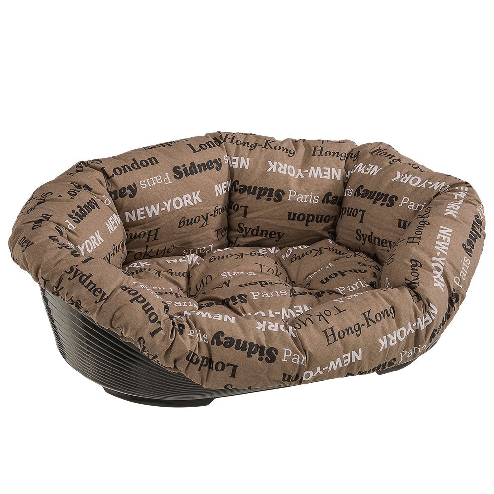 Ferplast Plastic Dog and Cat Bed with Padded Dog and Cat Cushion SOFA' Dog Bed with Padded Cushion, Washable