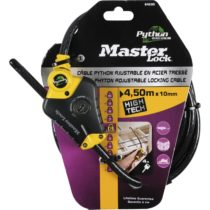 MASTER LOCK Security Cable with Key Lock [Adjustable Locking Cable from 30 cm to 4,5 m] [Python] 8420EURD - Best Used to Secure Sport Equipment, Tools and Outdoor Furnitures