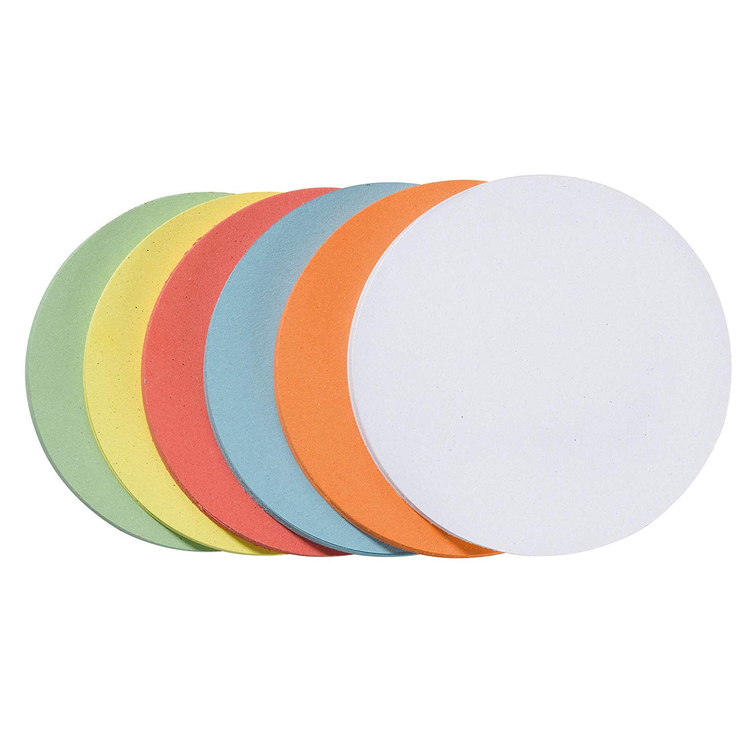 5 Star Assorted Prompt Cards Circular 14 cm Diameter 100 % Recycled paper 130 g/m² Pack of 250, assorted colours, 250 Stück
