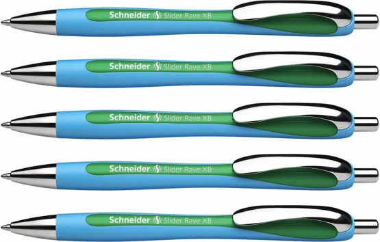 Schneider Slider Rave XB 132504 Ballpoint Pen (Pack of 5) Green