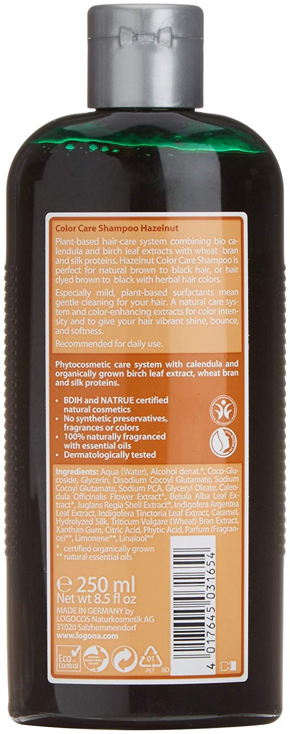 Logona Color Care Hair Shampoo, Hazelnut Brown/Black 250 ml, 250 ml (Pack of 1) - Image 2