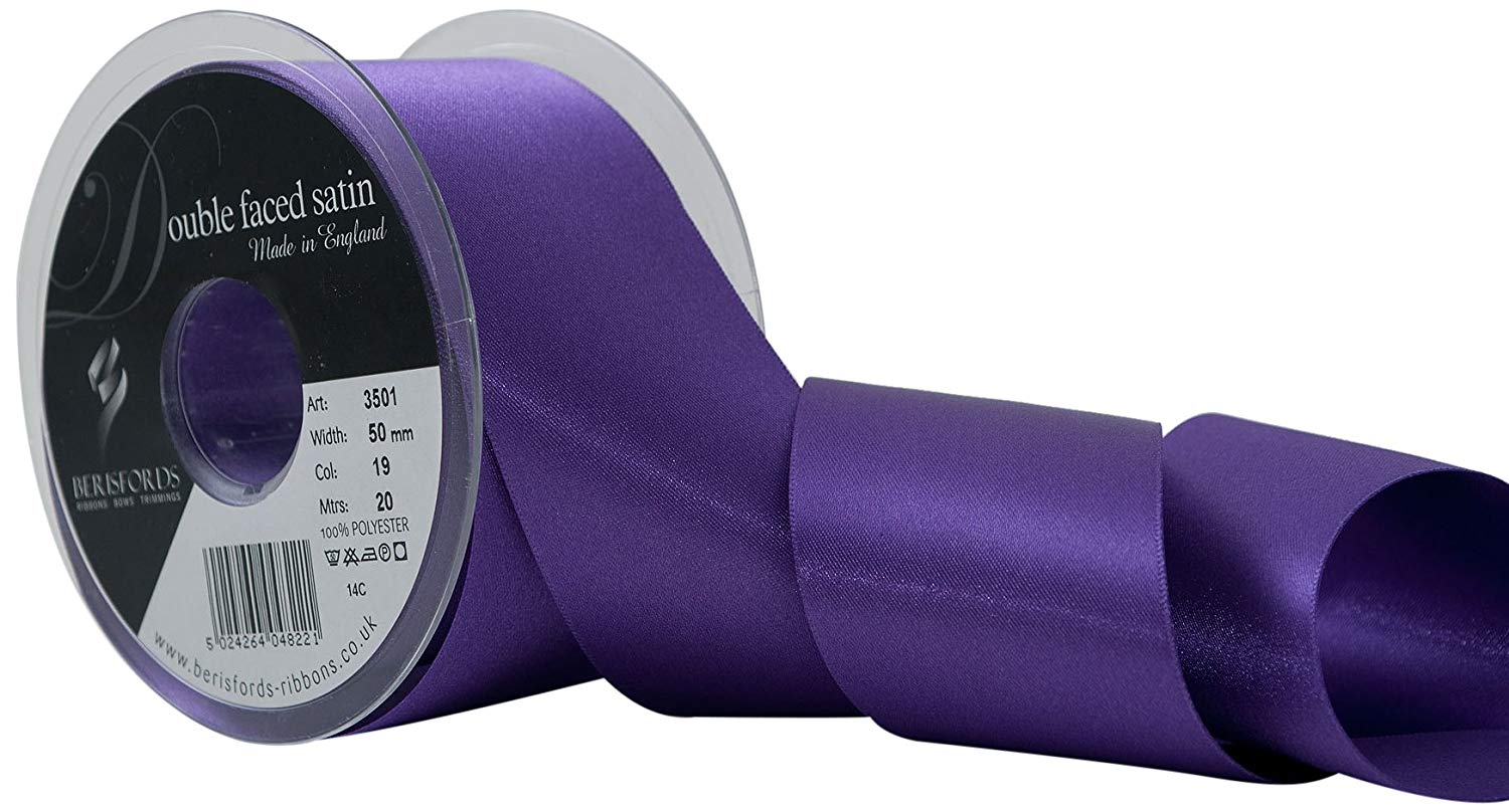 Berisfords Ribbon, Purple, 50 mm, 3501-PP-50
