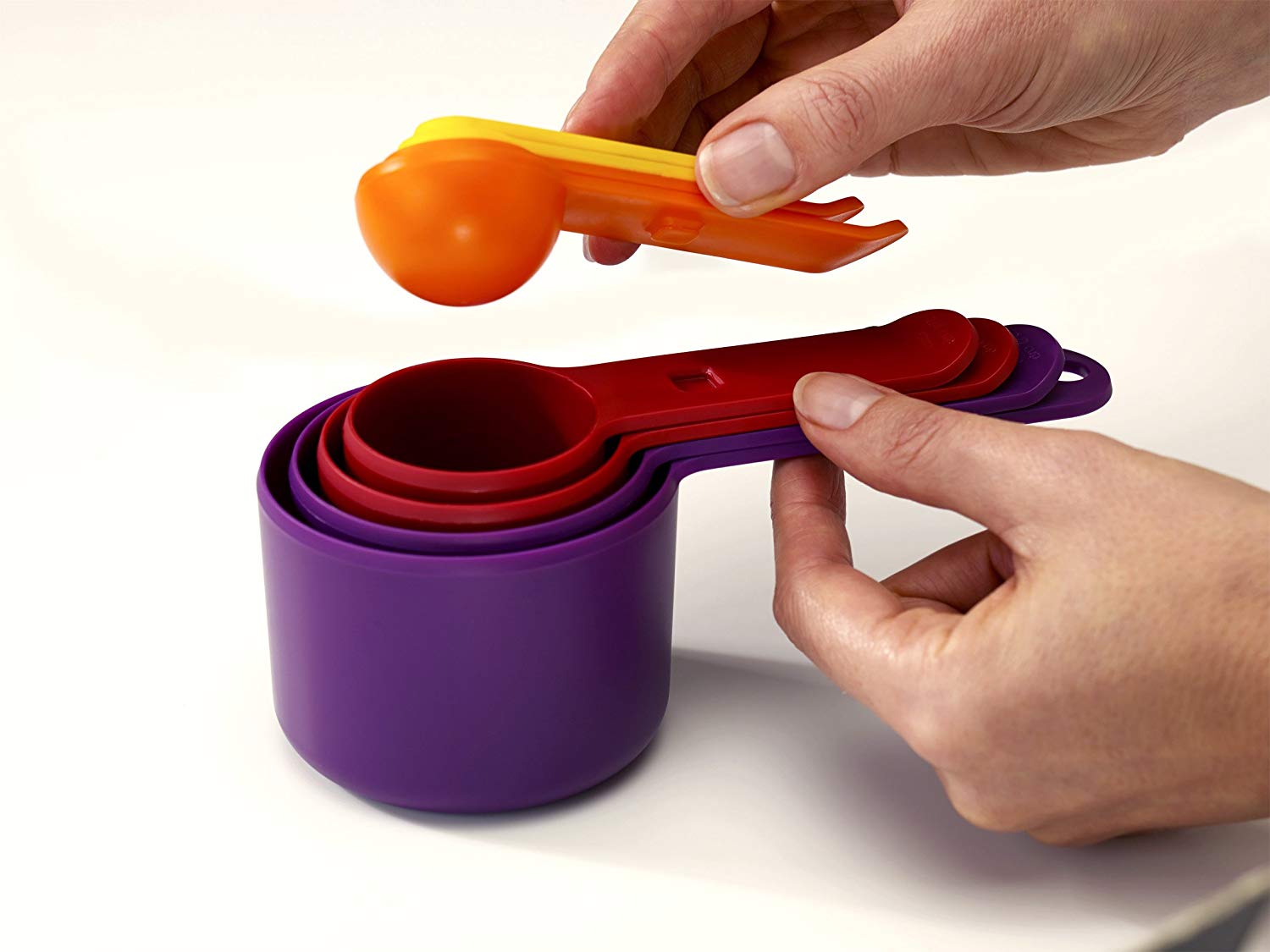 Joseph Joseph Nest Measuring Cup Set, Multicolour, 24, 8-Piece, 7.7 x 17.3 x 8 cm - Image 2