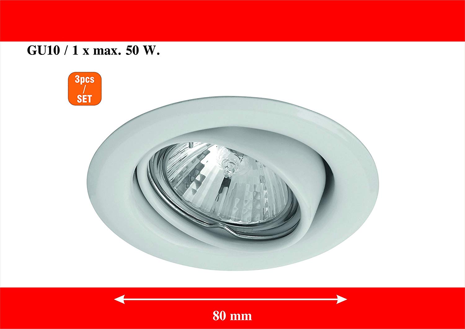 Raba Lux Spotlight Fitting Light 1121, White - Image 2