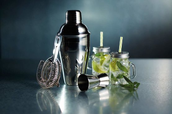 BarCraft KCDLBSET3 Cocktail Making Set with Recipe Leaflet in Gift Box, Stainless Steel, 3 Pieces - Image 3