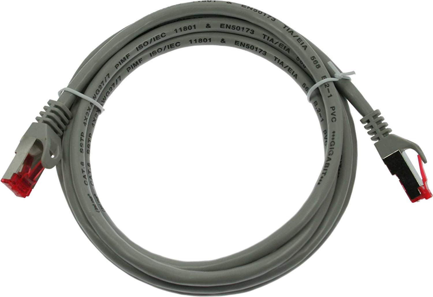 Intos InLine® Patch cord, InLine®, S-STP/PiMF, Cat. 6, grey, 3m - Image 2
