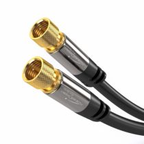 KabelDirekt – 1m Digital Coaxial Audio Video Cable/Satellite Cable (Coax F Pin to F Pin, Satellite Television, Cable Modem, HDTV, DVB-T2, DVB-C, DVB-S) PRO Series
