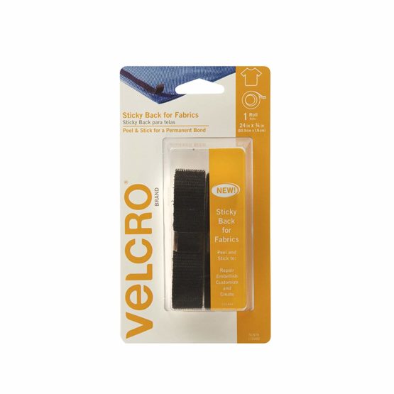 Velcro(r) Brand Fasteners Sticky Back for Fabrics: No Sewing Needed - 24-inch X 3/4-inch Tape - Black