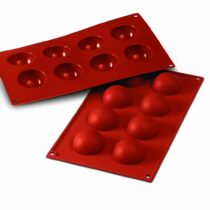 Silikomart Silicone Mould Semi-Sphere, Medium, 50 mm, Terracotta