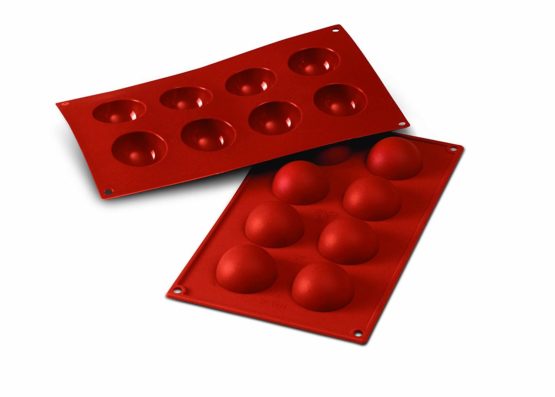 Silikomart Silicone Mould Semi-Sphere, Medium, 50 mm, Terracotta