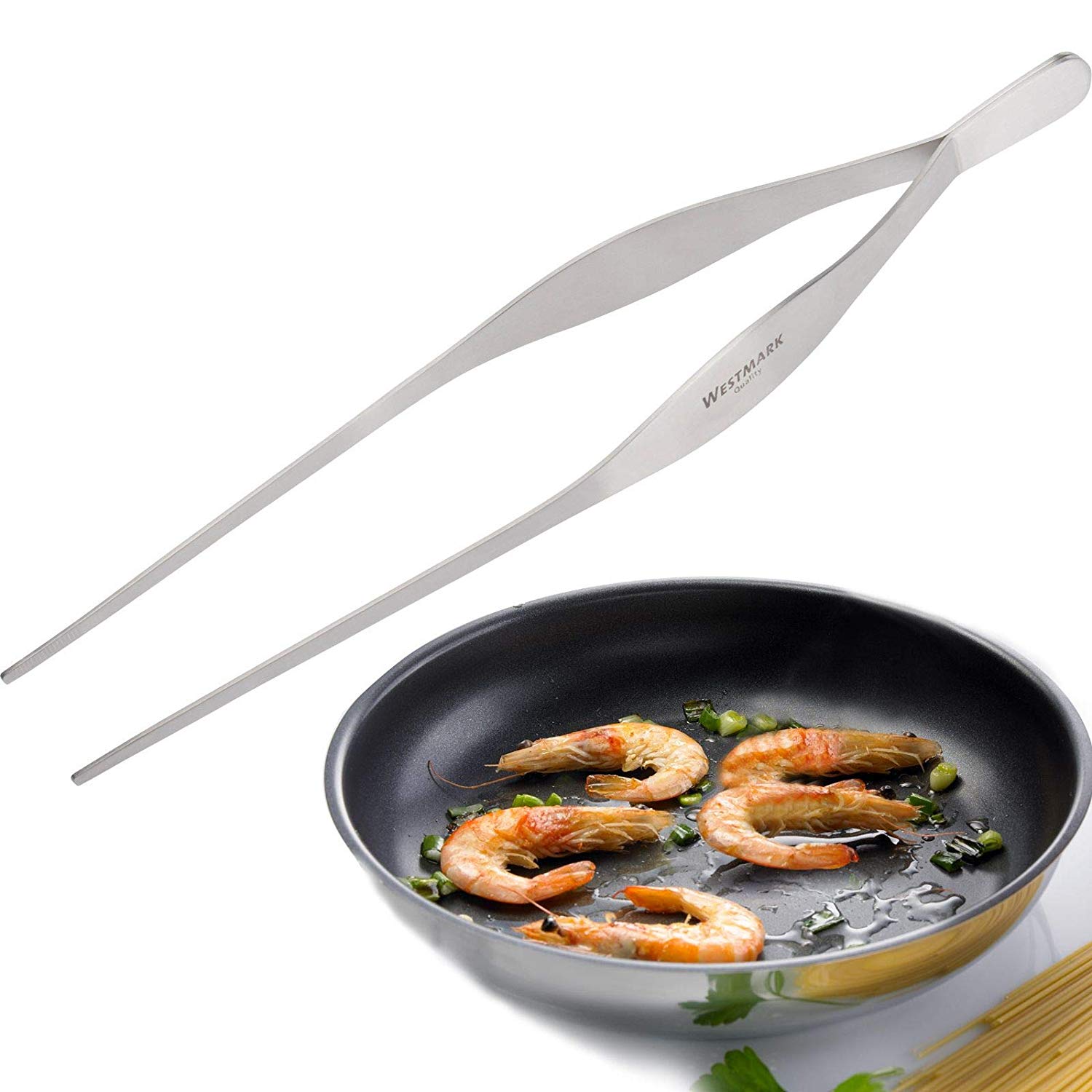 Westmark Frying and Serving Pincers, Grill Tongs, Stainless Steel, Length: 29 cm, Silver, 12762270