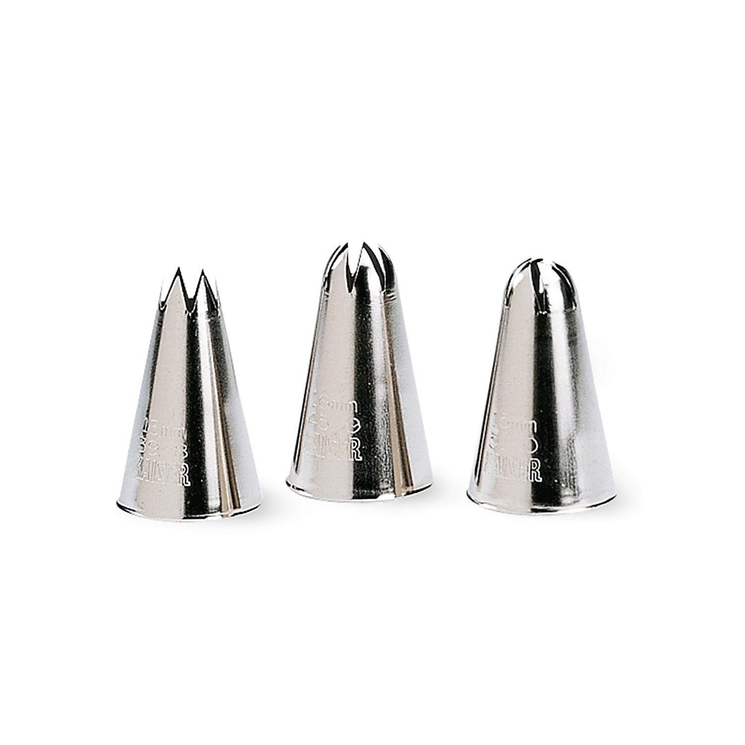 WHF Pâtisserie professional nozzle set, 3-piece. 3 stainless steel nozzles, very , made of stainless steel