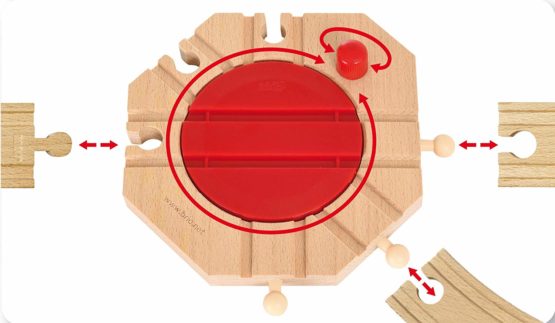 BRIO Mechanical Turntable Wooden Train Track for Kids Age 3 Years Up - Compatible with all BRIO Railway Sets & Accessories - Image 3