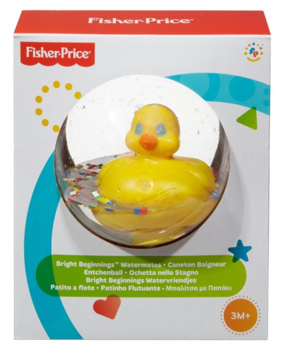 Fisher-Price 75676 Watermates Duck Ball, New-Born, Baby and Toddler Yellow Bath Toys - Image 2