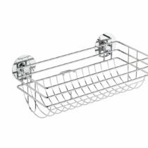 WENKO 5631100 Turbo-Loc kitchen roll holder - fixing without drilling, Chrome plated metal, 29 x 11 x 14.5 cm, Silver shiny