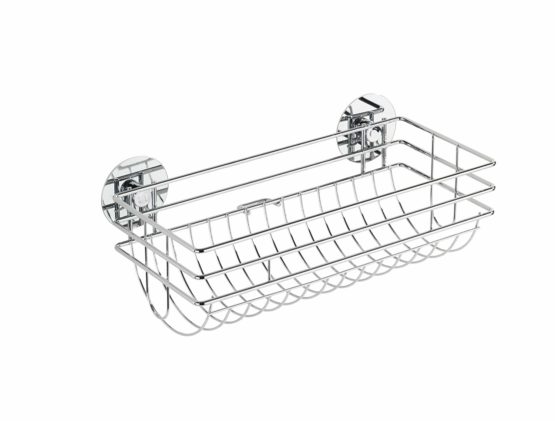 WENKO 5631100 Turbo-Loc kitchen roll holder - fixing without drilling, Chrome plated metal, 29 x 11 x 14.5 cm, Silver shiny
