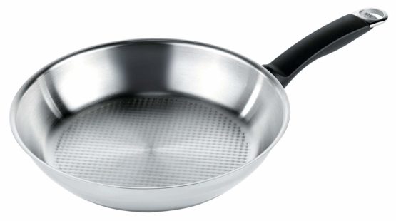 Kuhn Rikon Silver Star Stainless Steel Frying Pan with Waffle Base, 24 cm