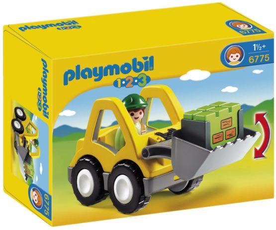 Playmobil 1.2.3 - 6775 Excavator with Driver and Box, for Ages 1.5+