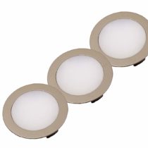 'Set of 3 Einbauleuchte FR 68 LED 4 W WW LED24/15 W Stainless Steel Look 61056303002
