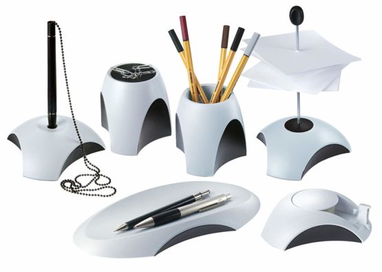 HAN 1751-31, DELTA pen holder. Attractive, elegant and stylish. Premium quality with extra long chain, light-grey/black - Image 3