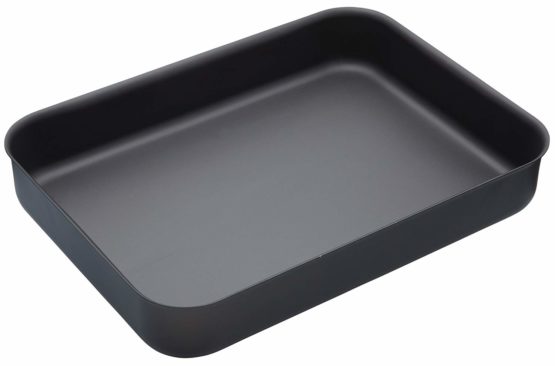 MasterClass MCCHA5NS Hard Anodised Roasting Tin, 42 x 31 cm Teflon Non Stick Coated Large Aluminium Roaster, Black