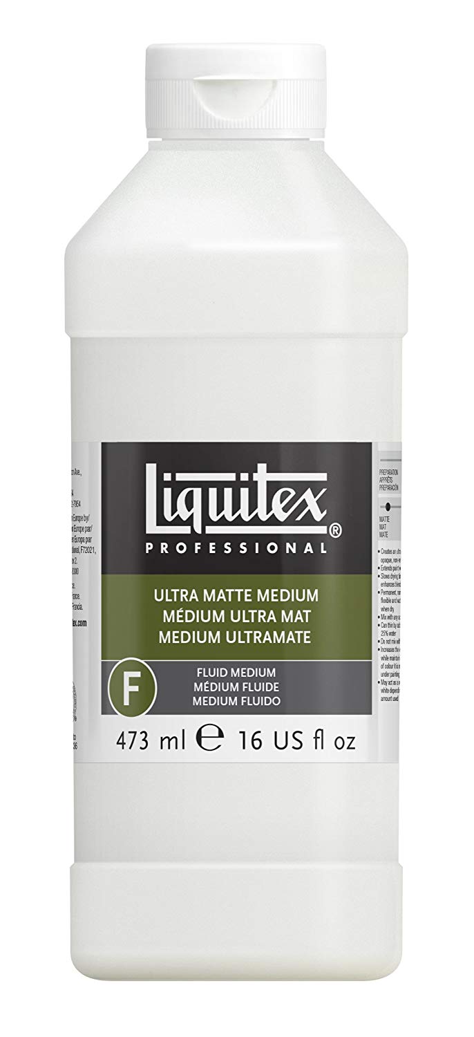 Liquitex 5616 Professional Matte Fluid Ultra-Medium, 473 ml, Ultra Mattes Medium 473ml, 473 ml (Pack of 1)
