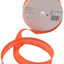 Inastri 25/5/5 mm Cotton Bias Binding, Orange