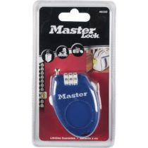 Master Lock 2 mm x 700 mm Retractable 3 Digit Resettable Combination Cable Padlock - Assorted Colours