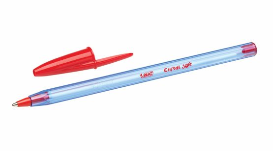 BIC Cristal Soft Ballpoint Pen 0.4 MM Pack of 50 Red - Image 3