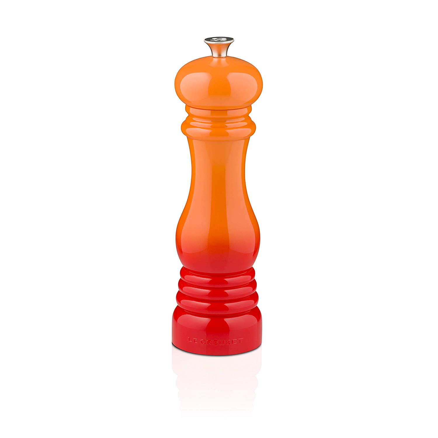 Le Creuset Classic Adjustable Salt Mill Grinder, Chip-Resistant ABS Plastic, Anti-Corrosion, 40g, Volcanic, 96002000090000