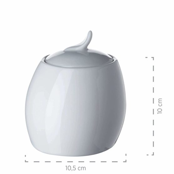 MÄSER, La Musica Series, 6 Egg Cups, Porcelain Sugar Bowl and Milk Jug, 8 Piece breakfast dishes - Image 4