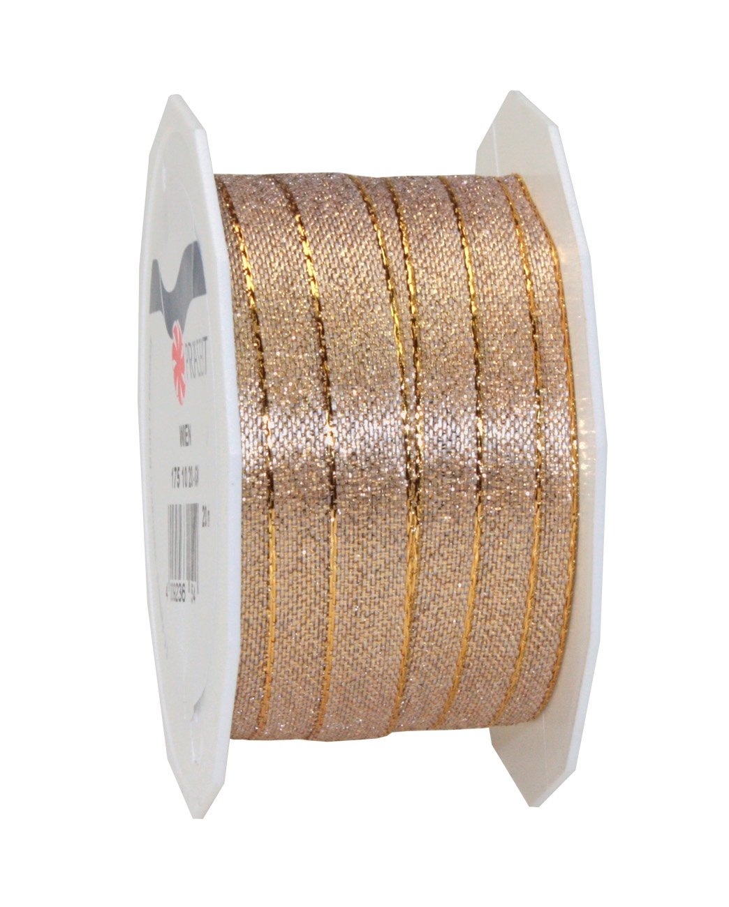 PRÄSENT C.E. Pattberg Wien Gold, 22 Yards of Metallic Mesh Gift Wrapping, 0.39 inches Width