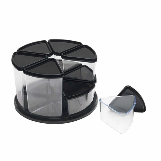 Deflecto Carousel Storage Tidy Crystal Tubs - Black (Pack of 9), 39010104 - Image 2