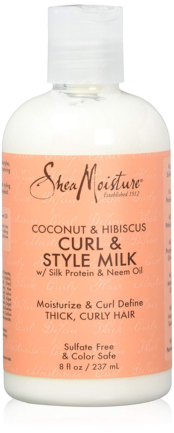 Shea Moisture Coconut and Hibiscus Conditioning Curl/Style Milk 237 ml, 237 ml (Pack of 1), No Color