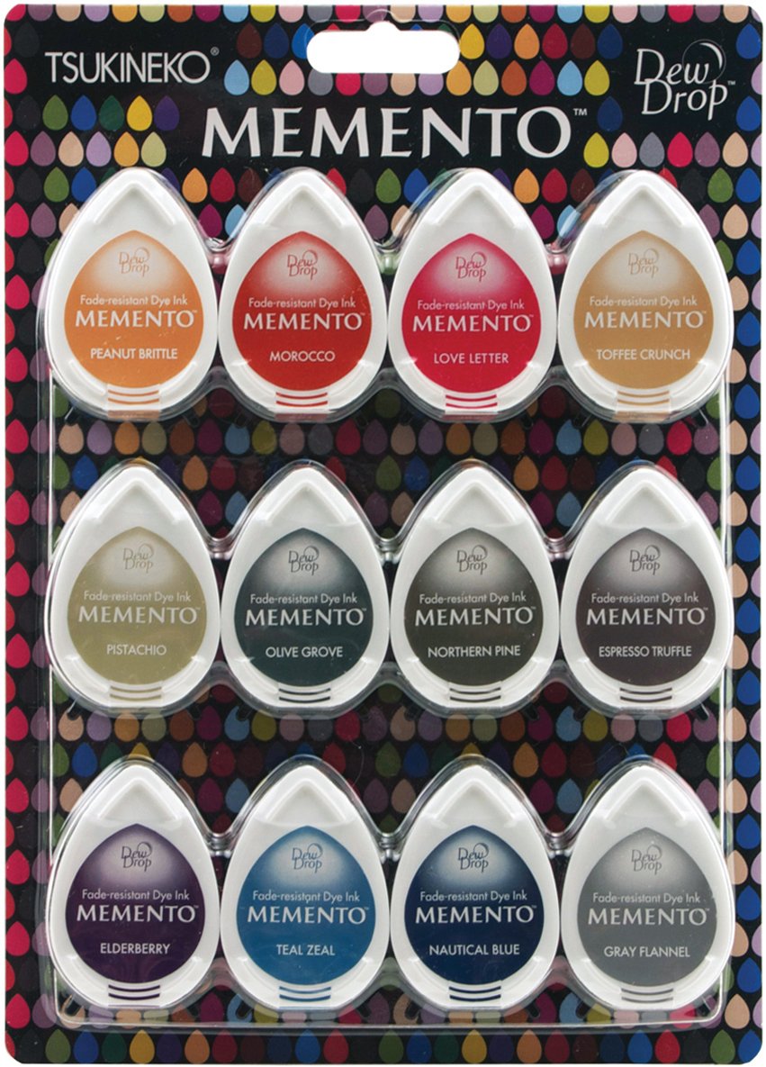 Tsukineko Inks Memento Dew Drop 12/Pk Snow Cones, Multicolor