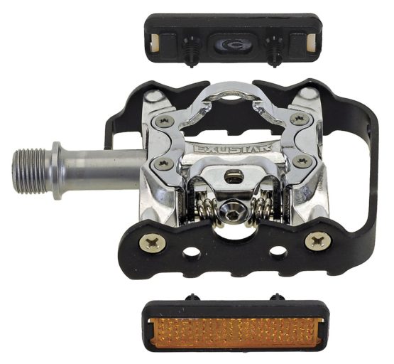 Exustar E-PM86 Combination Pedal - Silver