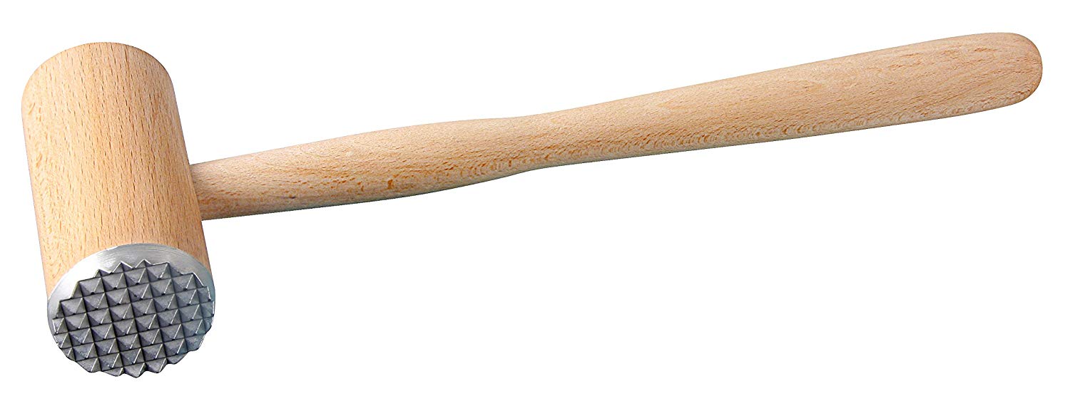 Fackelmann Beech/Metal Meat Tenderiser, Beige, 12.6-Inch, 32 x 11 x 5.1 cm