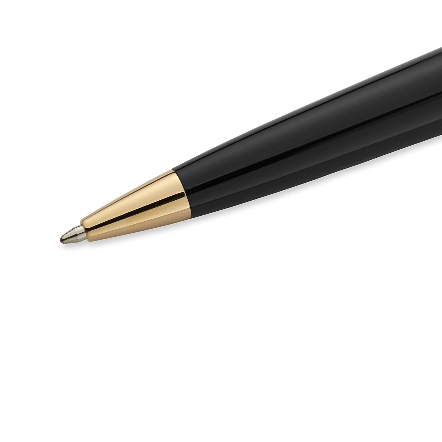 Waterman Expert Ballpoint Pen Gloss Black with 23k Gold Trim Medium Tip Blue Ink Gift Box - Image 3