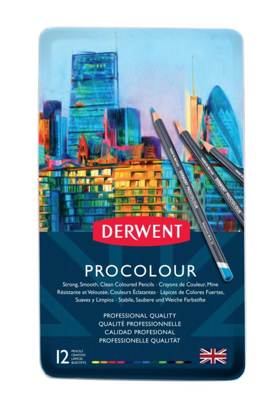 Derwent Procolour Colouring Pencils, Drawing & Writing, Set Of 12, Ideal For Colouring, Professional Quality, 2302505