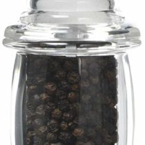T&G Classic Bellied Clear Acrylic 2-in-1 Combi Pepper Mill and Salt Shaker, 14 cm