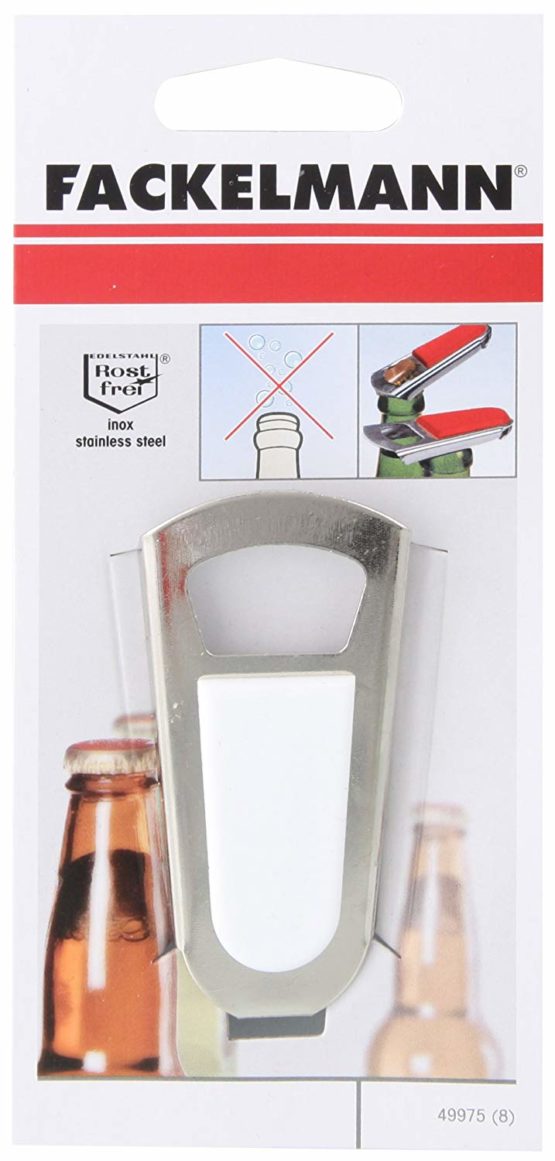 Fackelmann 49975 Bottle Opener and nickel plated clasp, Assorted Colours 1Piece, Style-10 - Image 3