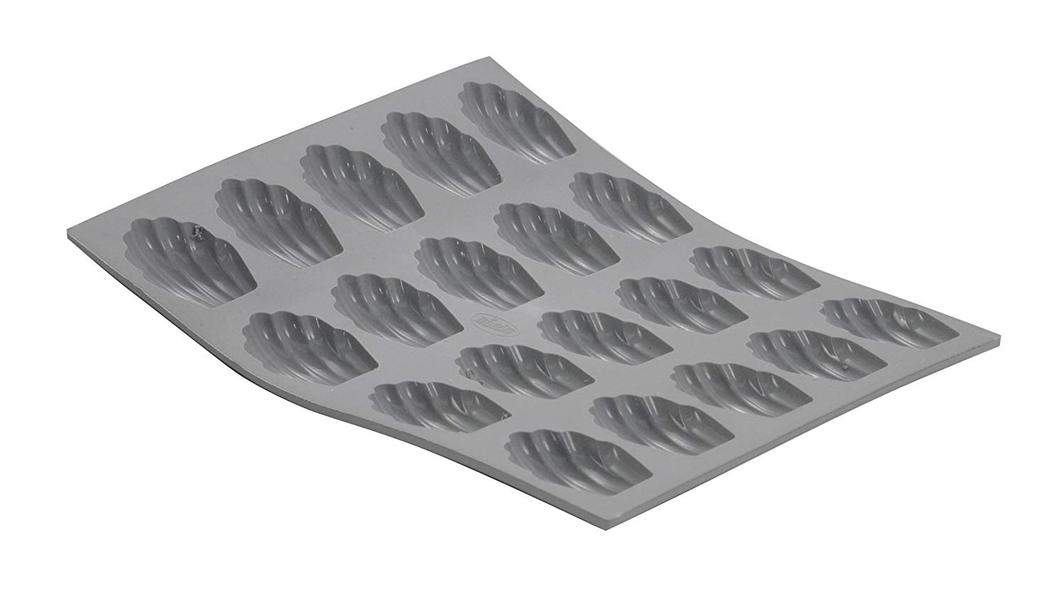 De Buyer 1851.21D Elastomoule Silicone Baking Mould, 20 Mini Madeleine Cakes, 0,64 cl Capacity, One Size