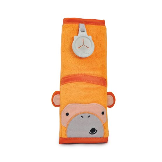 Trunki Children’s Seat Belt Pad – SnooziHedz Mylo Monkey (Orange)