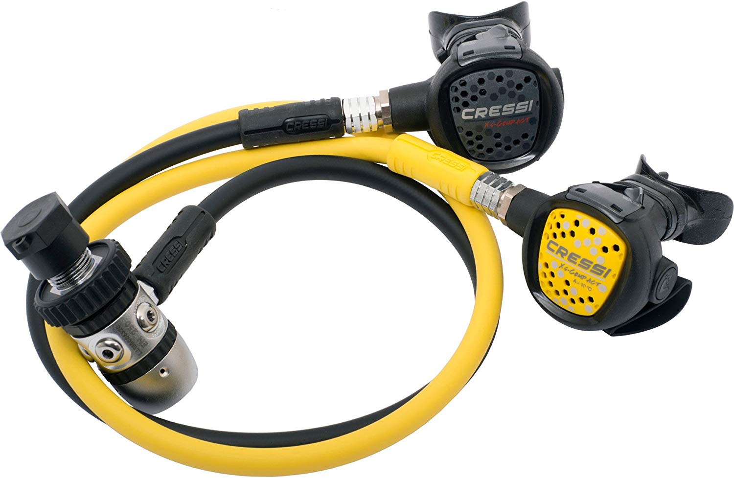 Cressi HY788051 AC2 XS Compact DIN Scuba Regulator, Black