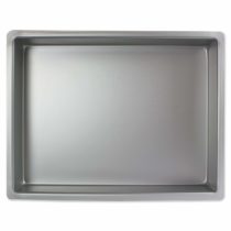 PME OBL12163 Aluminium Oblong Cake Pan 12 x 16 x 3-Inch Deep , Silver