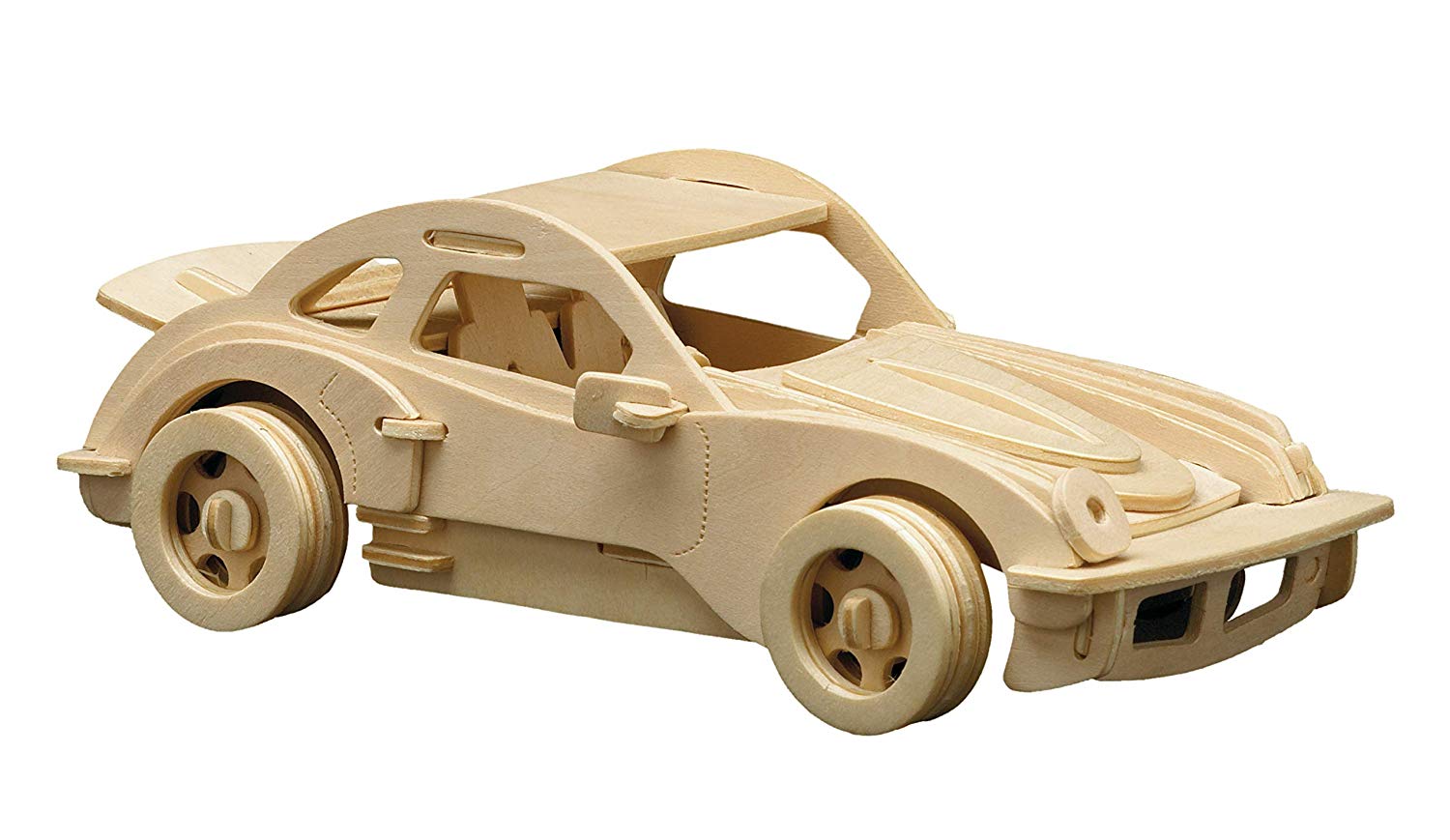Donau Elektronik M865-4 Wood Design German Sports Car, Multicolour, Multicolor
