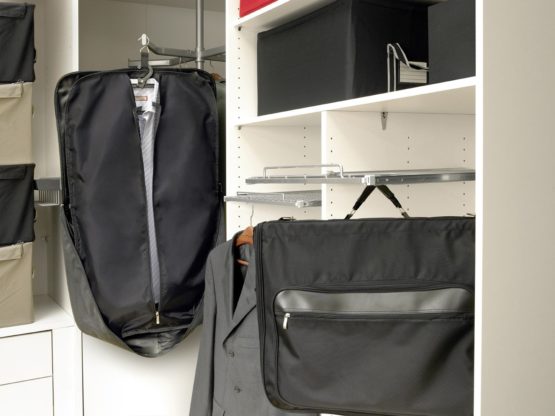 eBuyGB Polyester Folding Garment Bag Clothing Travel Briefcase, Black - Image 3